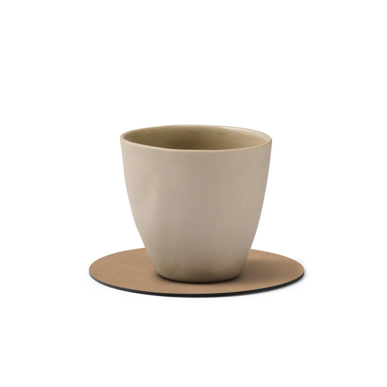 Onderzetter glass mat cirkel Nougat