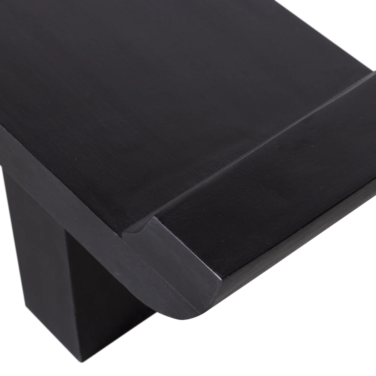 LOX BENCH WITH RAISED EDGES WOOD BLACK