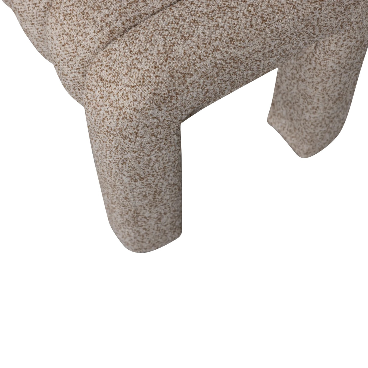 Frex gestoffeerd bankje bouclé bruin