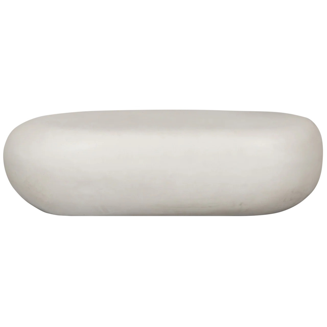 PEBBLE COFFEE TABLE CONCRETE LOOK WHITE 28X100X43 CM