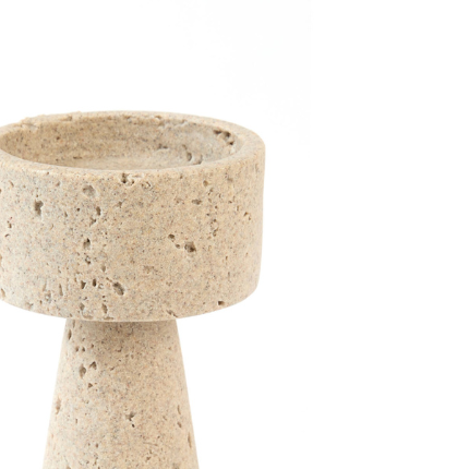 Kandelaar Malopi sand Ø9,5x25 cm