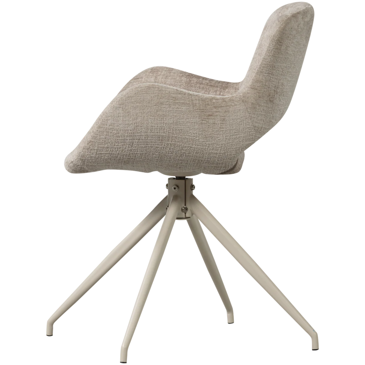 Eetkamerstoel Eliva structure velvet zand - set van 2