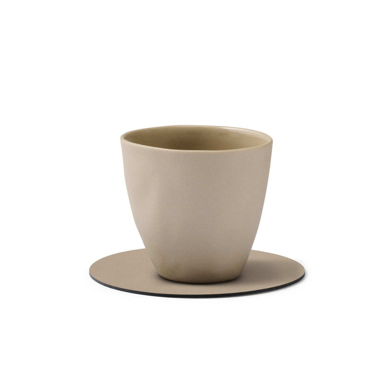Onderzetter glass mat cirkel Clay brown