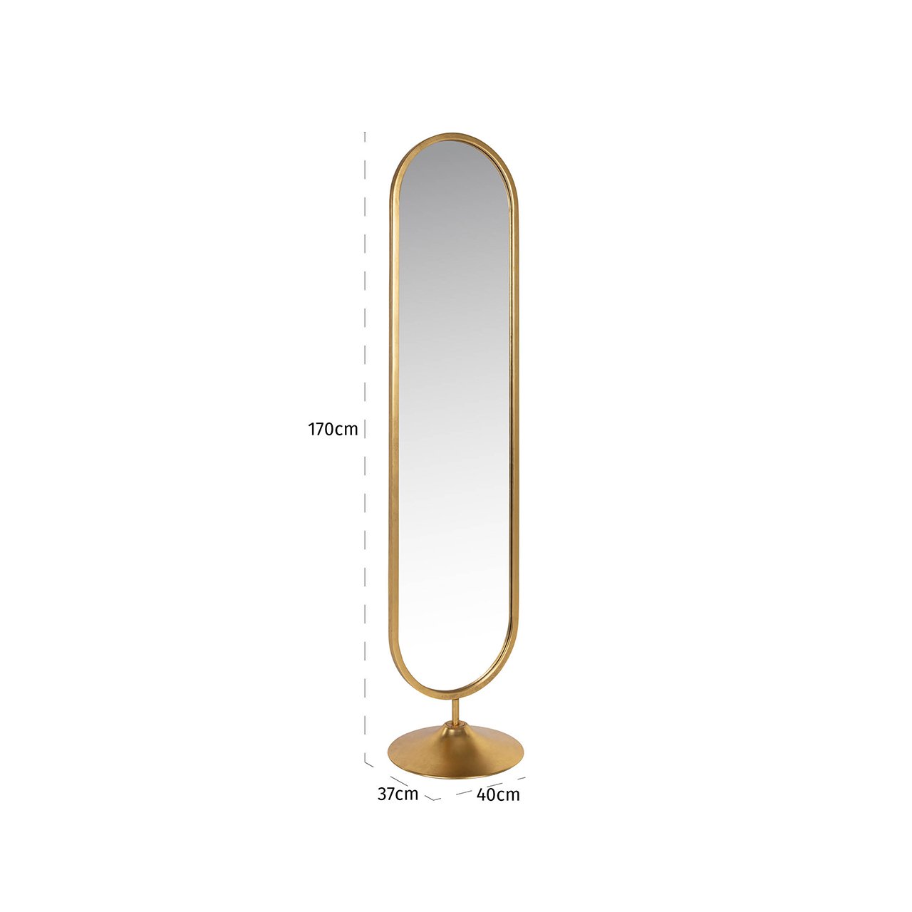 Spiegel Moya op standaard Goud