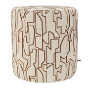 Pouf Seraq Off White/Chocolate Ø42x48cm