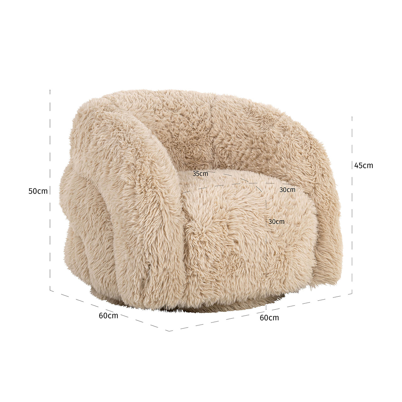 draaifauteuil Lenny kids (Yakety Yak Sand)