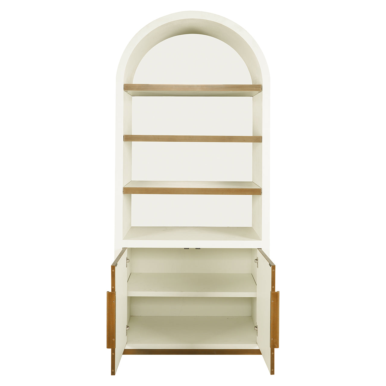 Tivoli wall cabinet with curved top, 2 doors, 3 shelves (White)