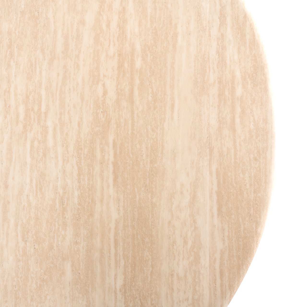 Dining table Fictus 140Ø faux travertine (Beige)