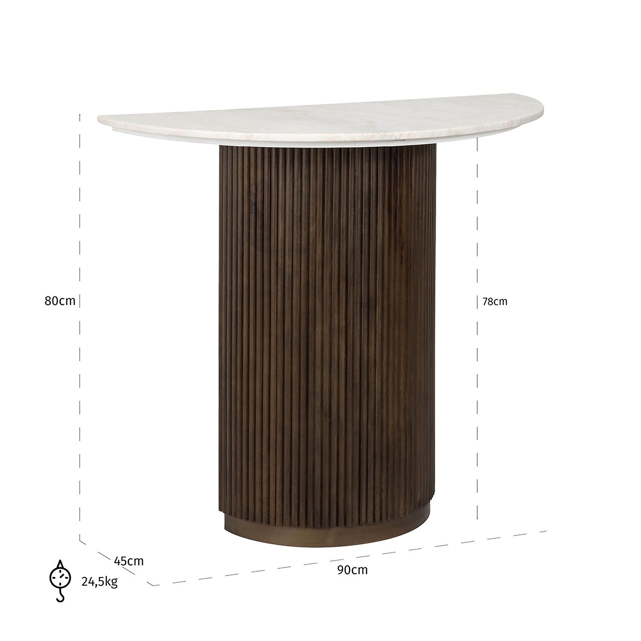 Mayfield Brown Wall Table