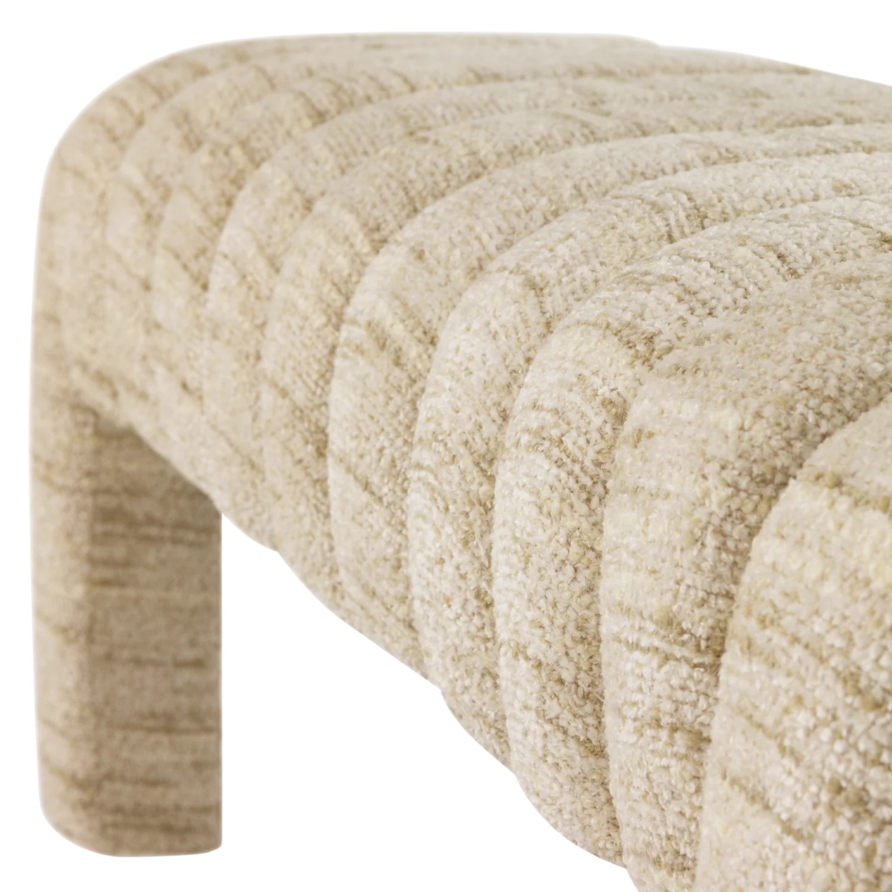 Frex gestoffeerd bankje bouclé naturel