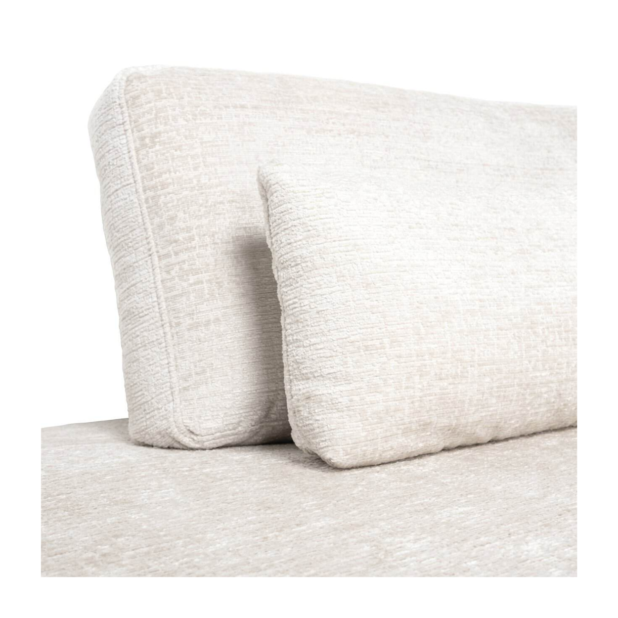 Sofa Lund 3-seater + ottoman left cream fusion (Fusion cream 02)