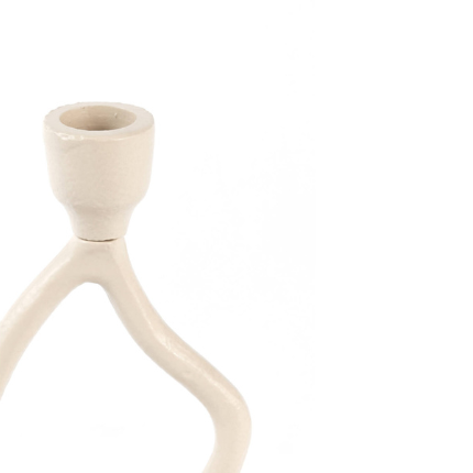Kandelaar Jezra creme 9,5 x 18,5 cm