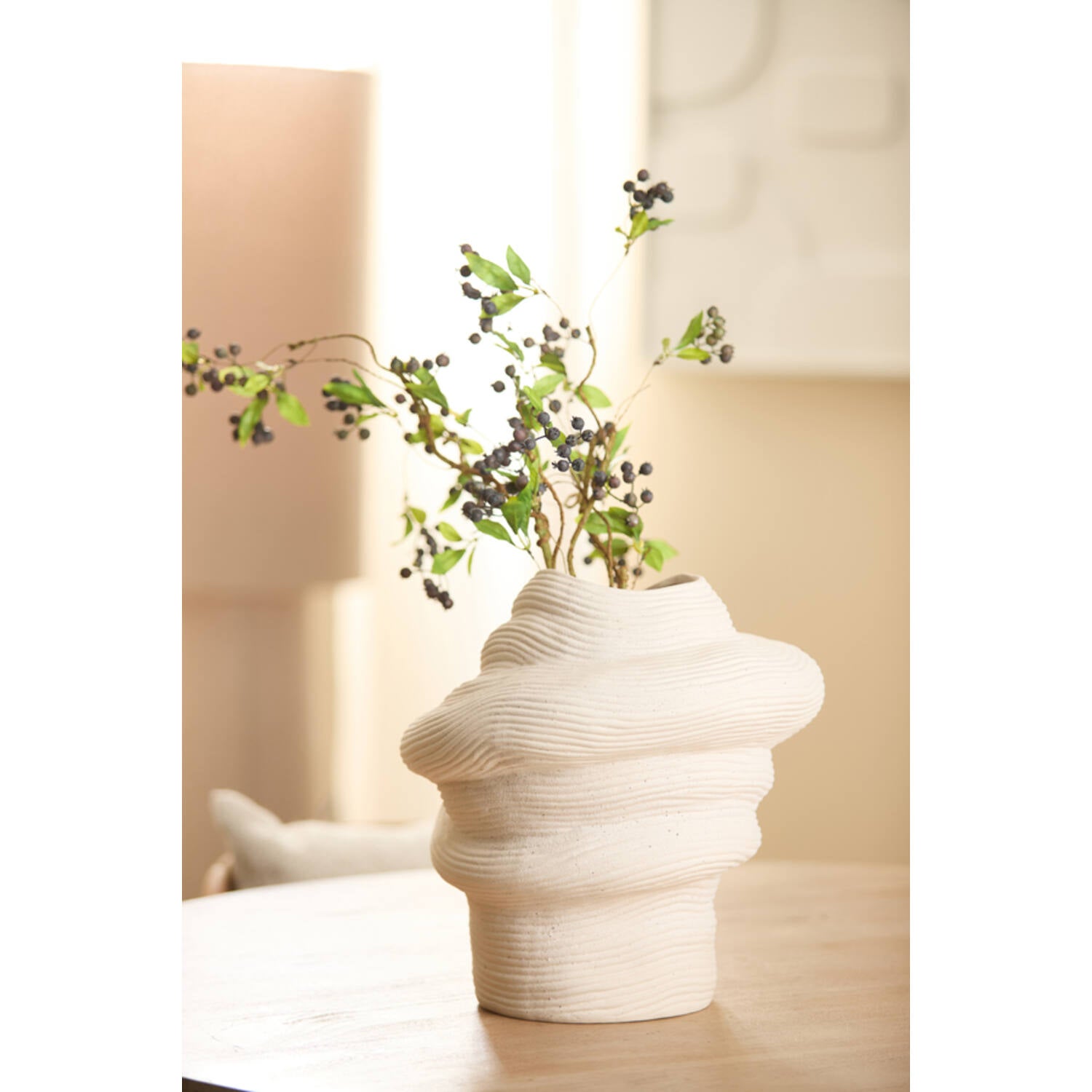 Vaas Luzz 33,5x32x34 cm creme