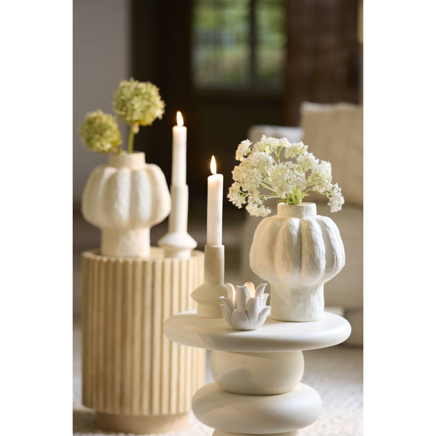 Vaas Aliveri Ø21,5x25 cm mat wit