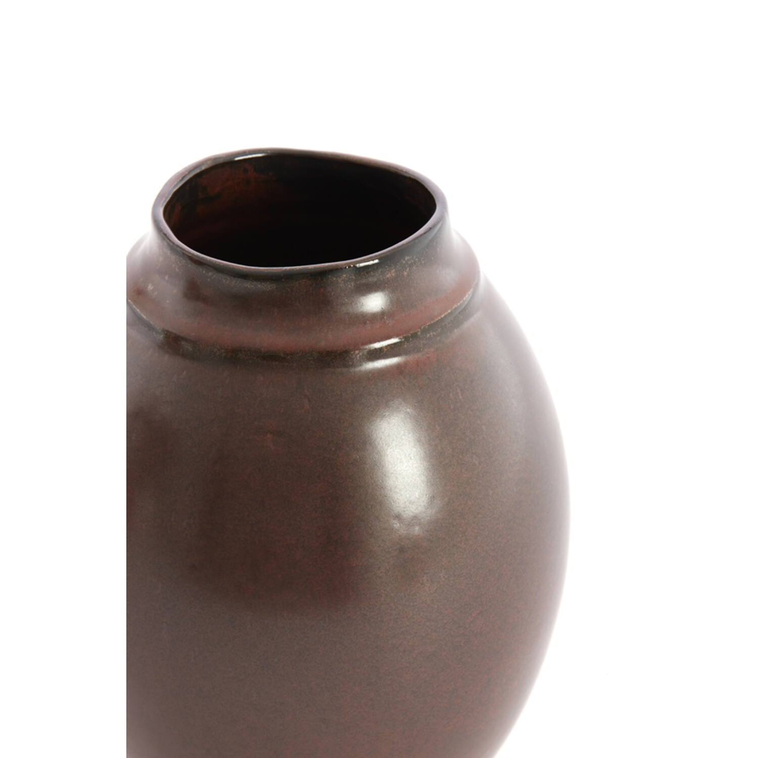 Vaas Lorea Ø17x23,5 cm donker rood-bruin