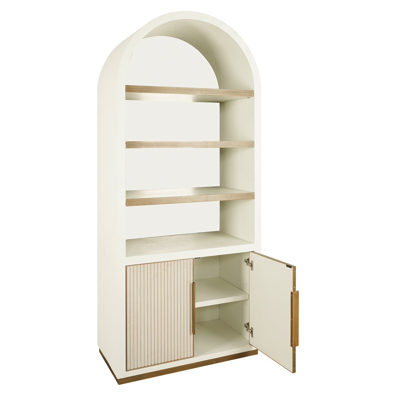 Tivoli wall cabinet with curved top, 2 doors, 3 shelves (White)