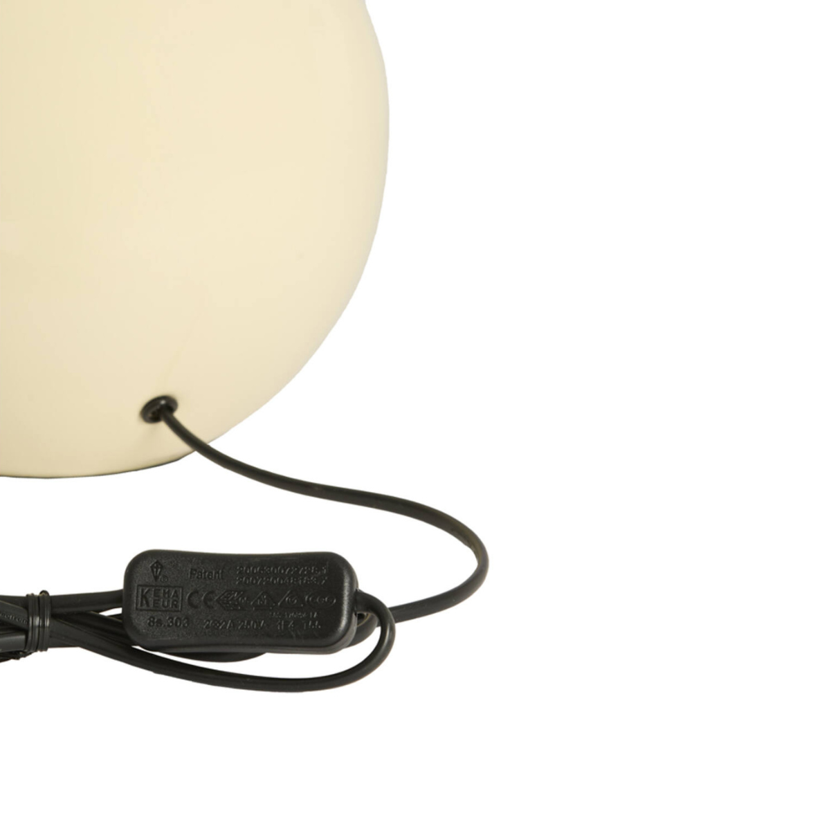Lampenvoet Benao + kap Ø19,5x38,5 cm creme