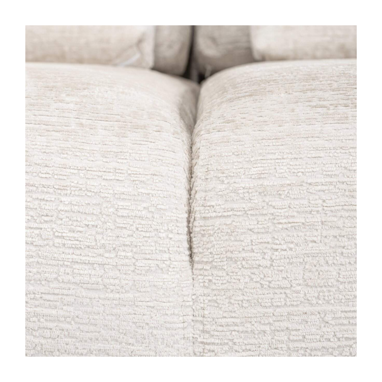 Sofa Lund 3-seater + ottoman left cream fusion (Fusion cream 02)