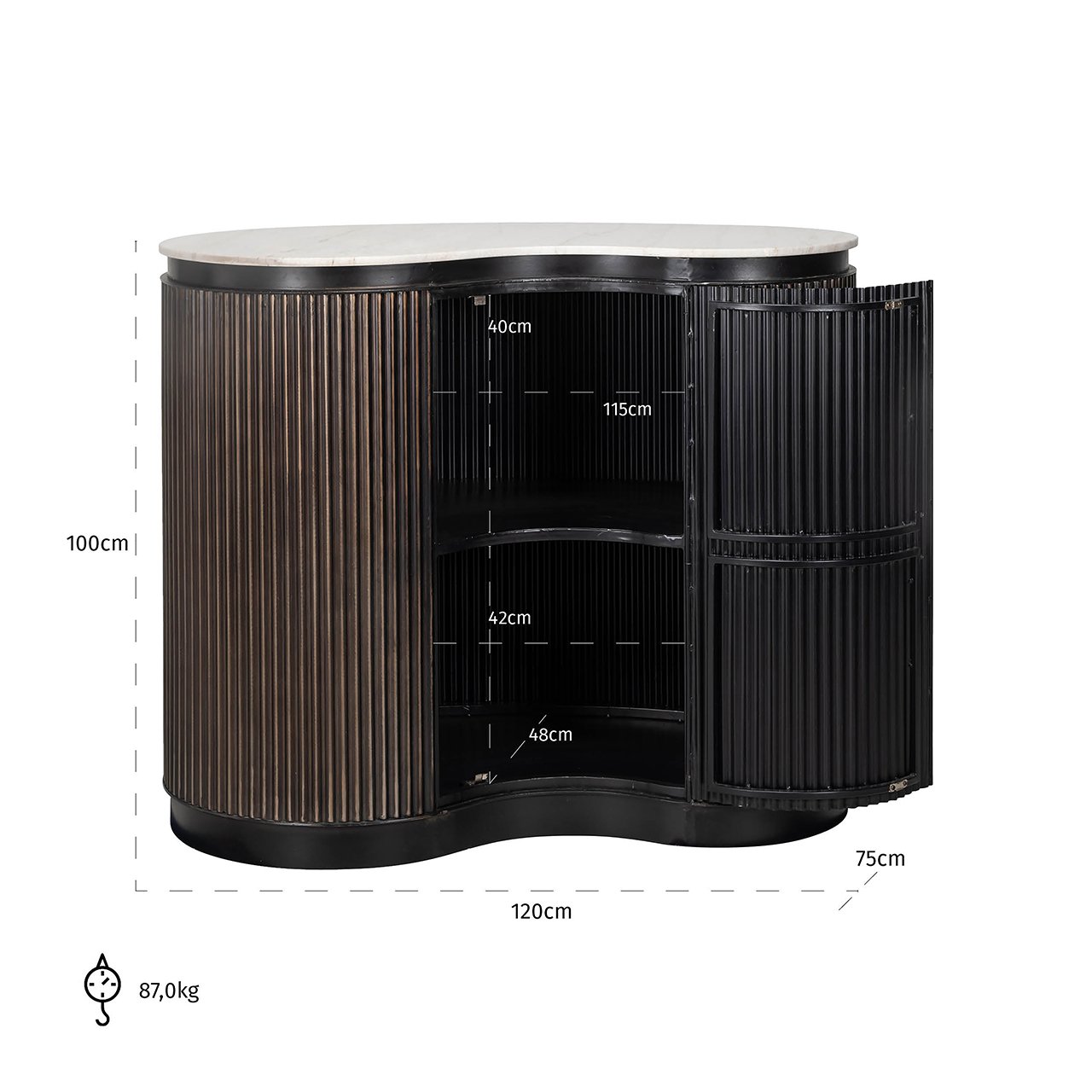 Bar Mayfield 1-door (Brown)