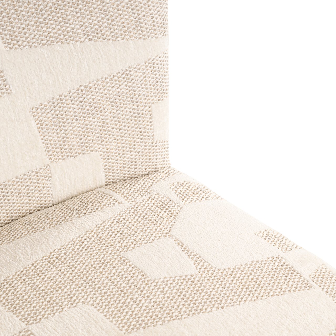 Eetkamerstoel Lorain met wieltjes beige graffic