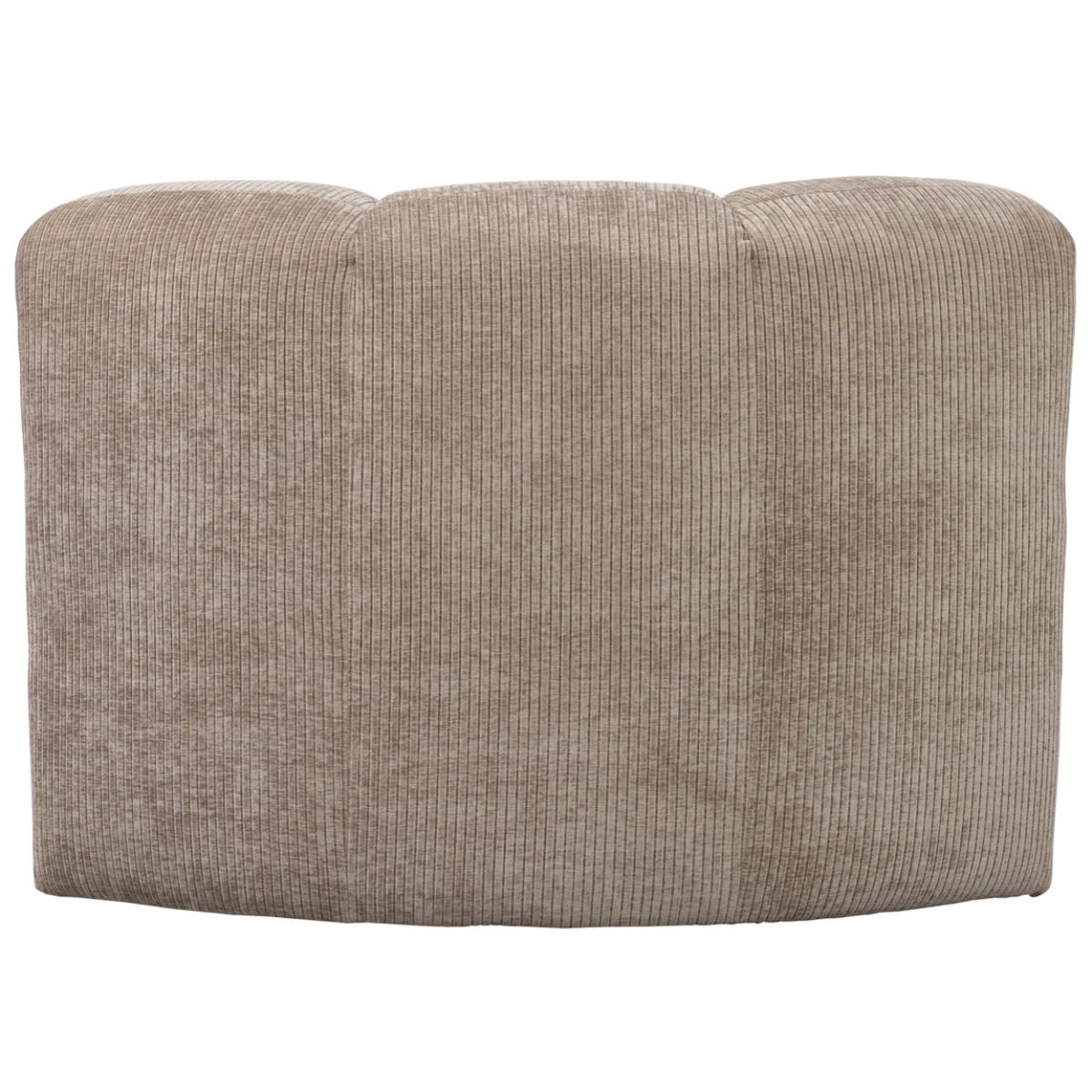 MOJO CORNER DINING BENCH WITH BACKREST, RIB FABRIC, DARK SAND