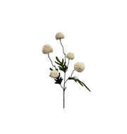 Artificial Pompom Spray - White S