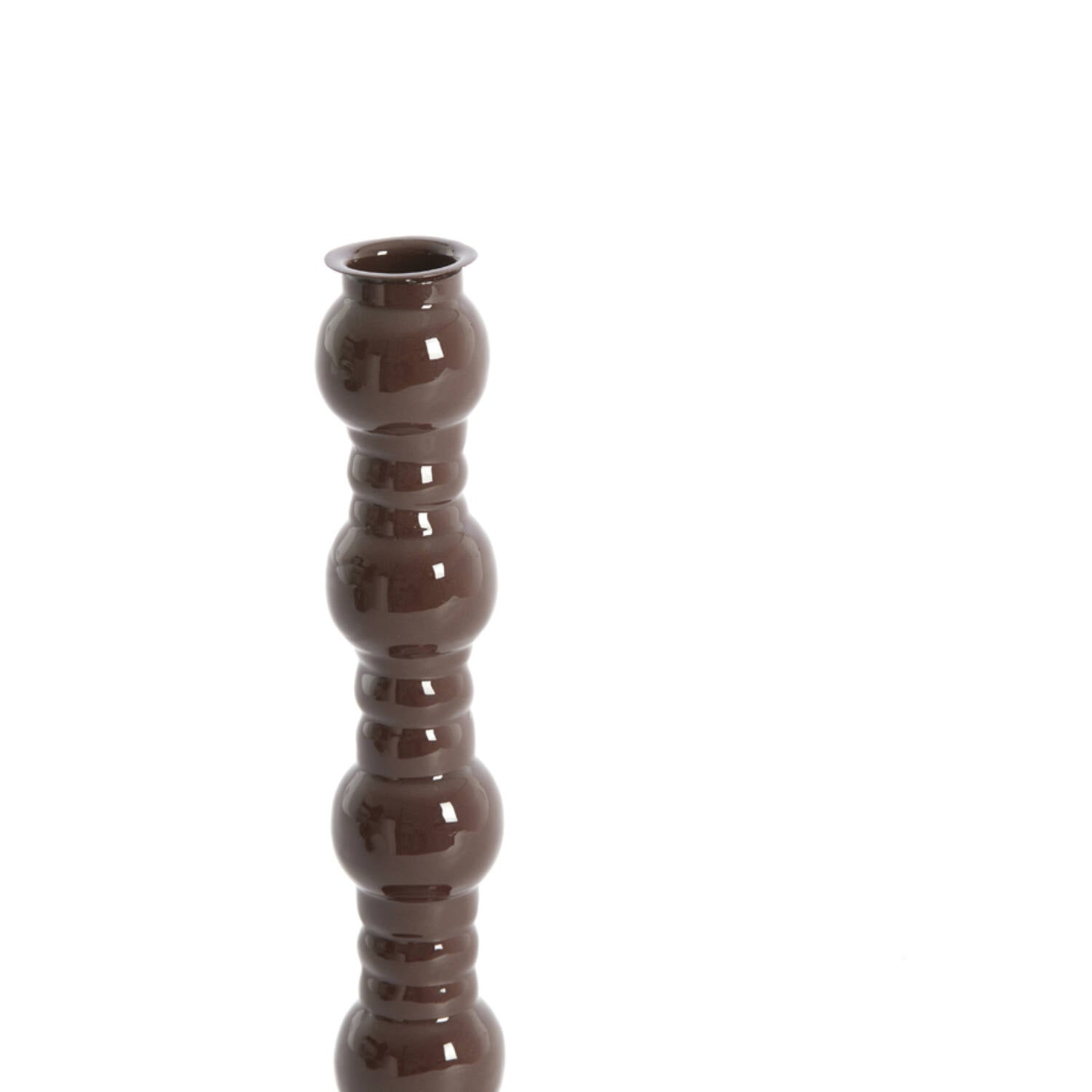 Kandelaar Aveline Ø10x25 cm donker bruin