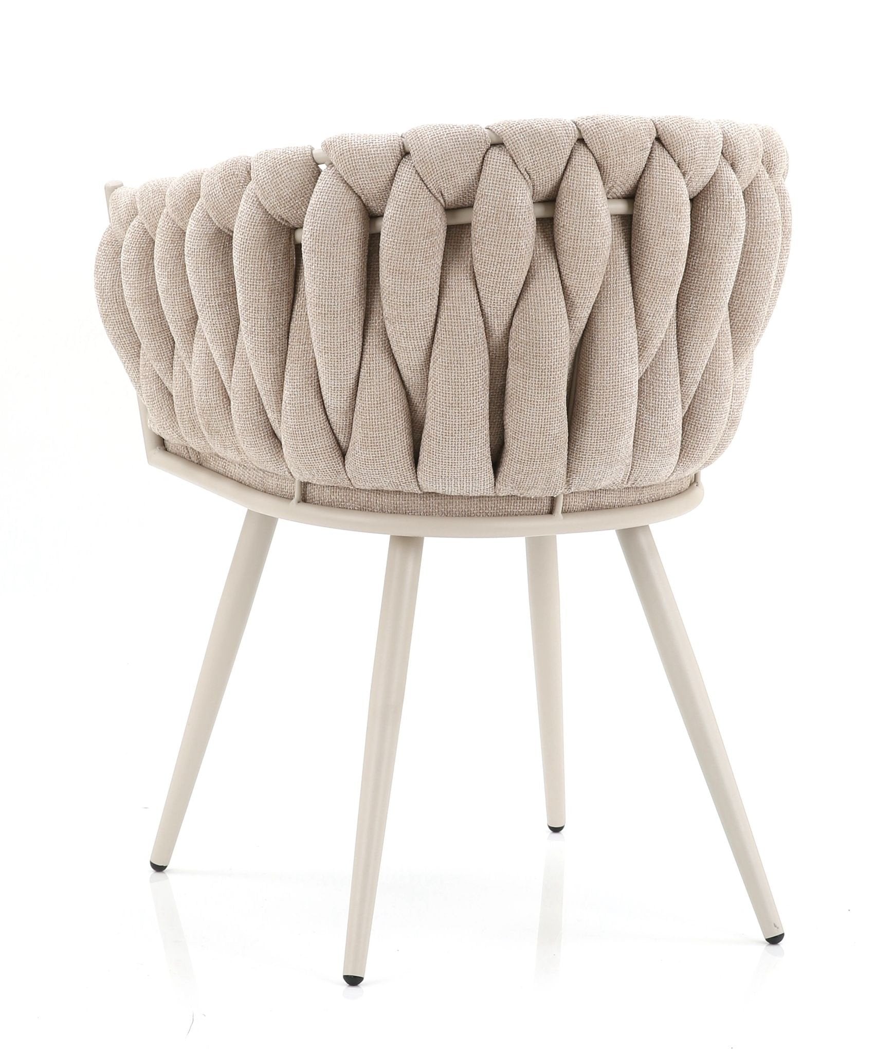 Beige eetkamerstoel met beige poten