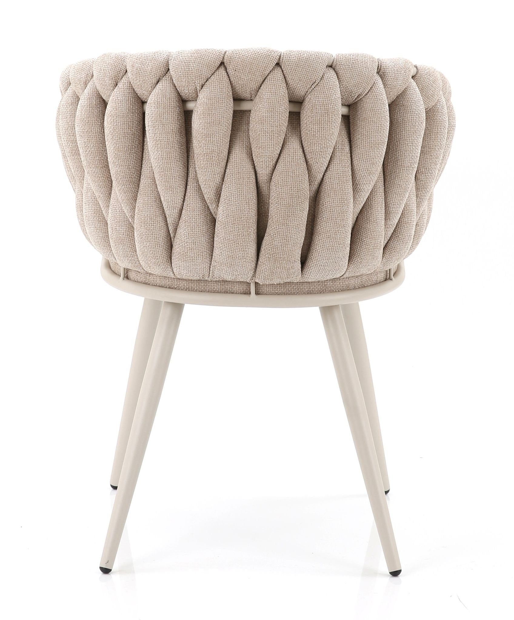 Beige eetkamerstoel met beige poten