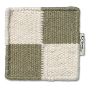 Vloerkleed staal Squares White/Green