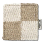 Vloerkleed Staal Squares White/Natural