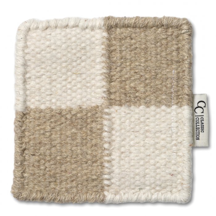 Vloerkleed Staal Squares White/Natural