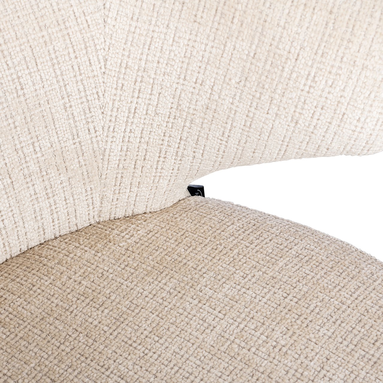 Stoel Gatsbi beige chenille fire retardant