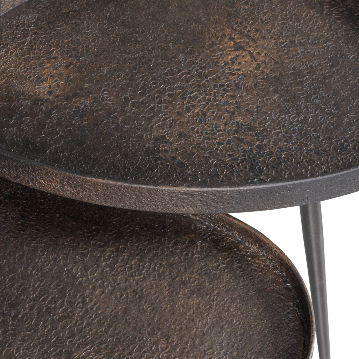 Crude side table set of 2