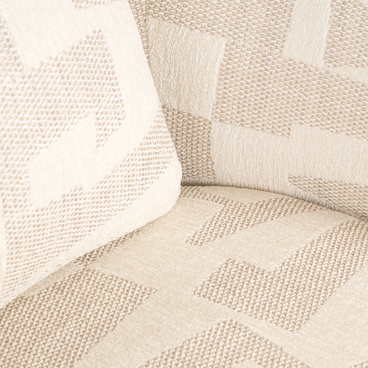 Lounge armchair Tuscany beige graffic (Beige graffic)