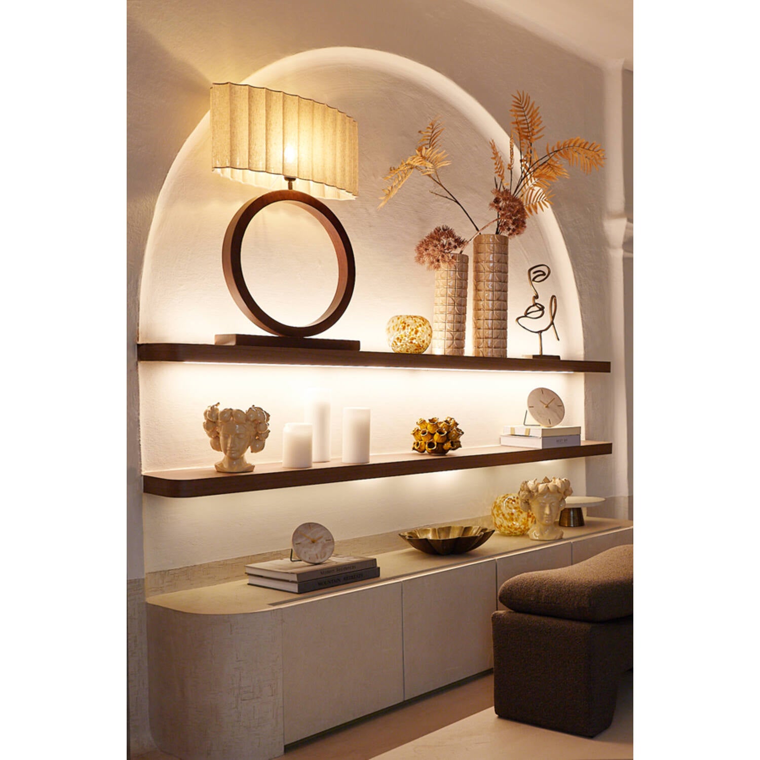 Klok Jenay Ø15 cm travertin zand