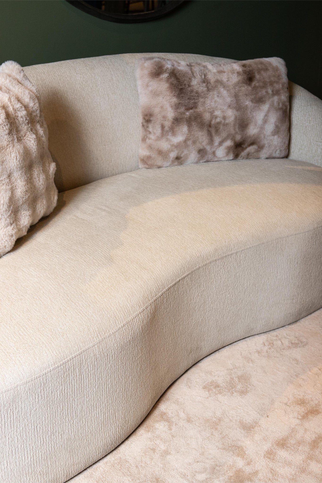 Bank Bohne Cream Nanci Fabric 3 Seater