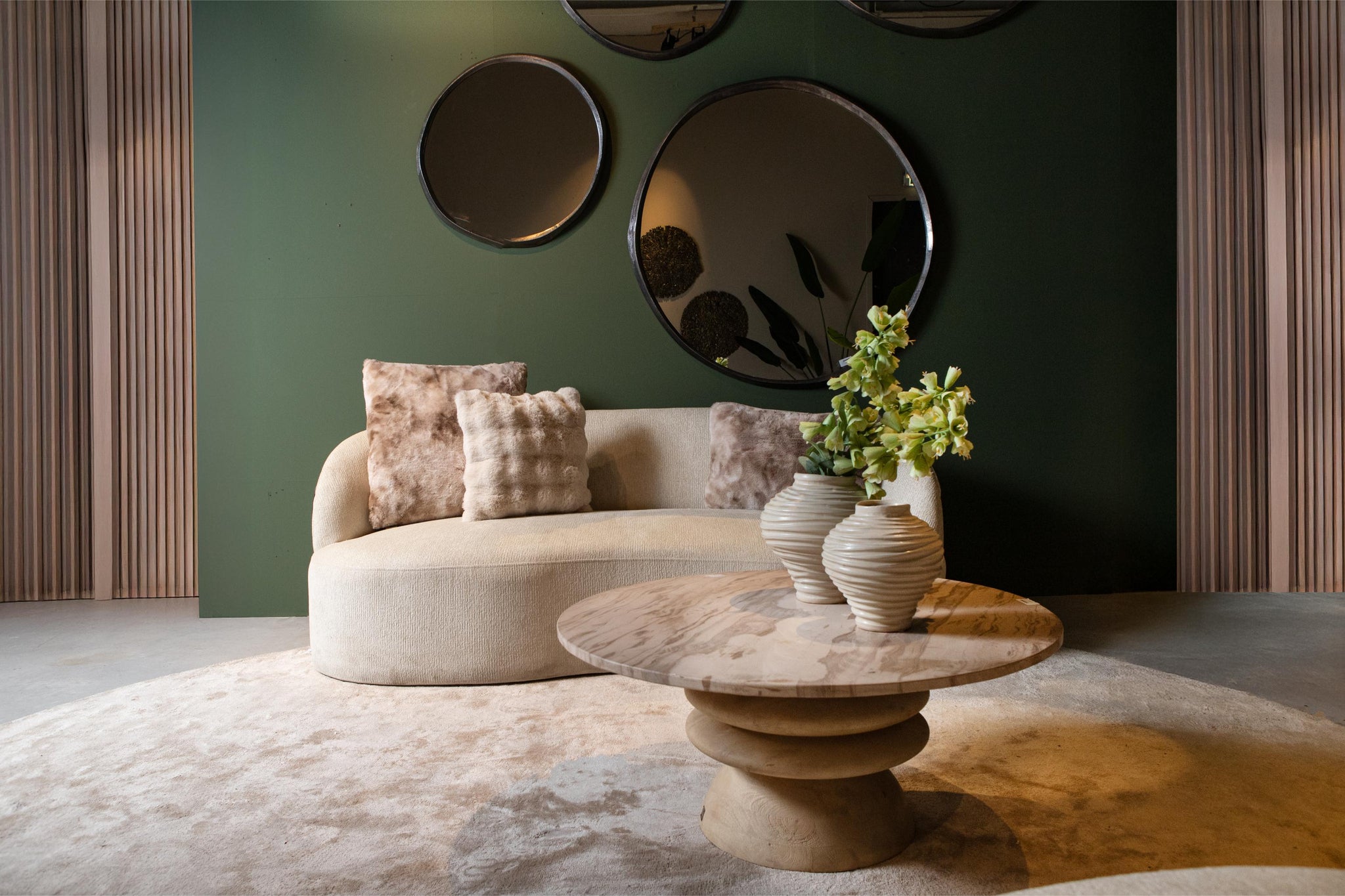 Bank Bohne Cream Nanci Fabric 3 Seater