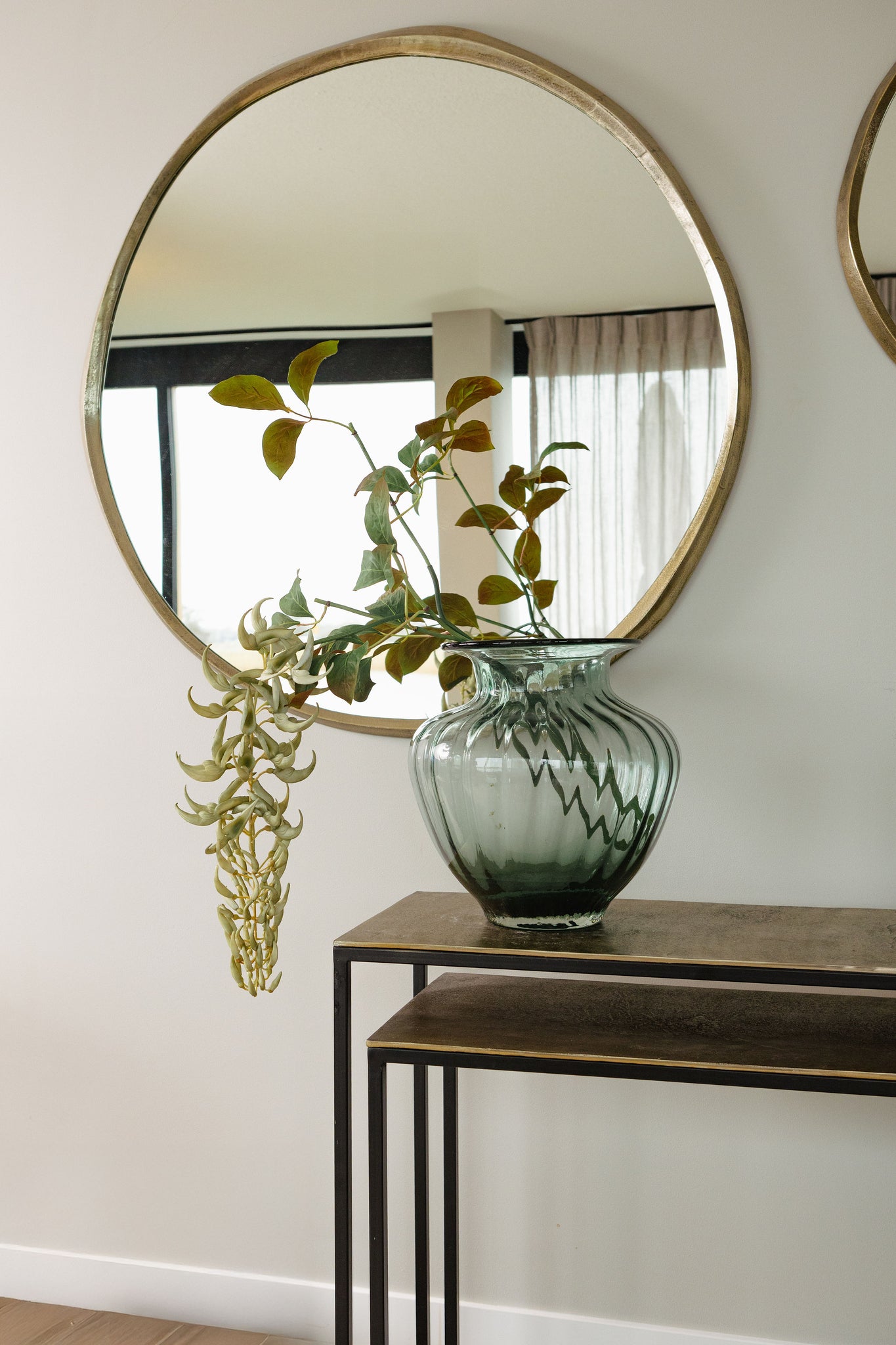 Spiegel Limera Brass Alu Round Irregular Border S