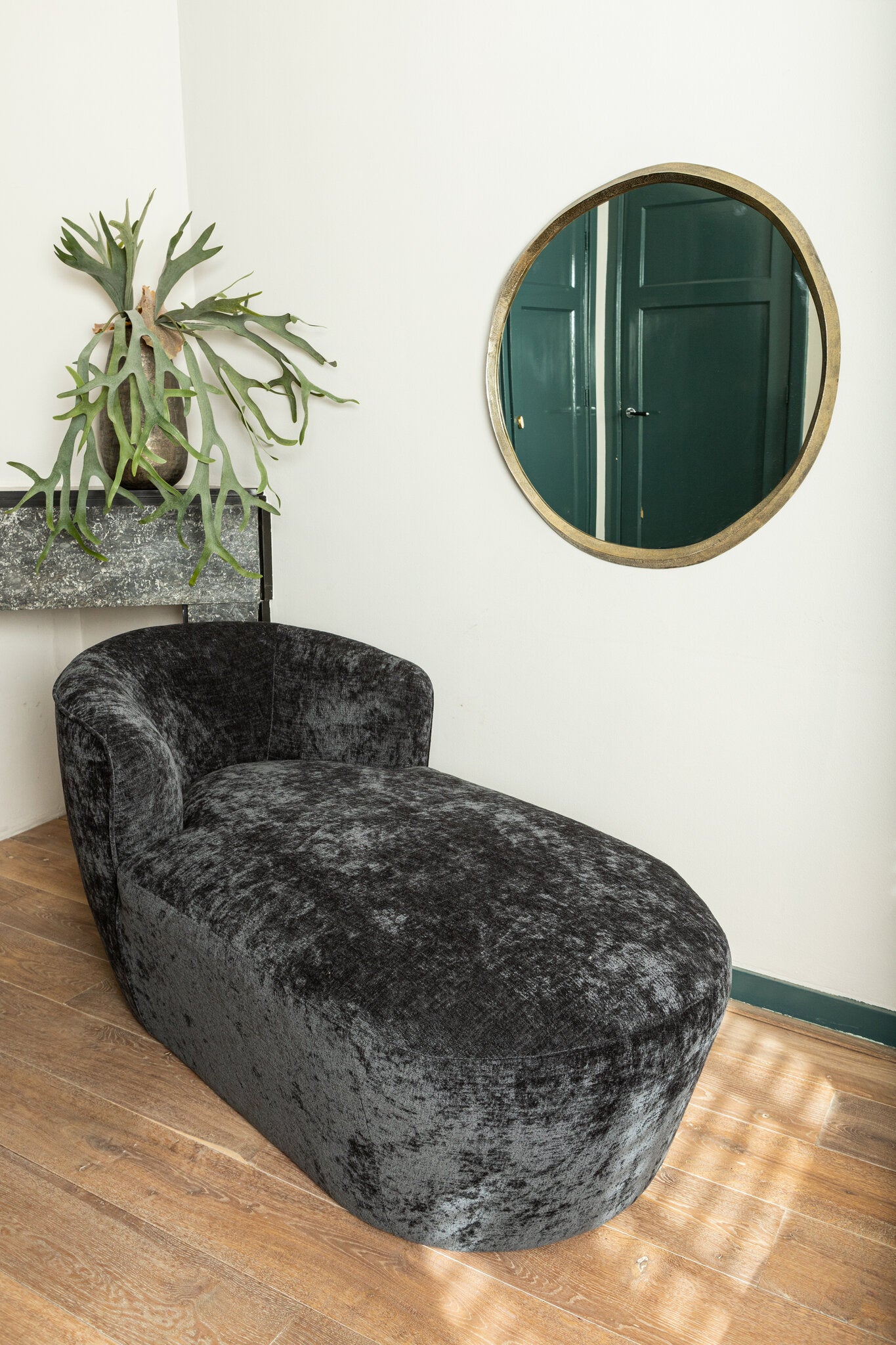 Spiegel Limera Brass Alu Round Irregular Border S