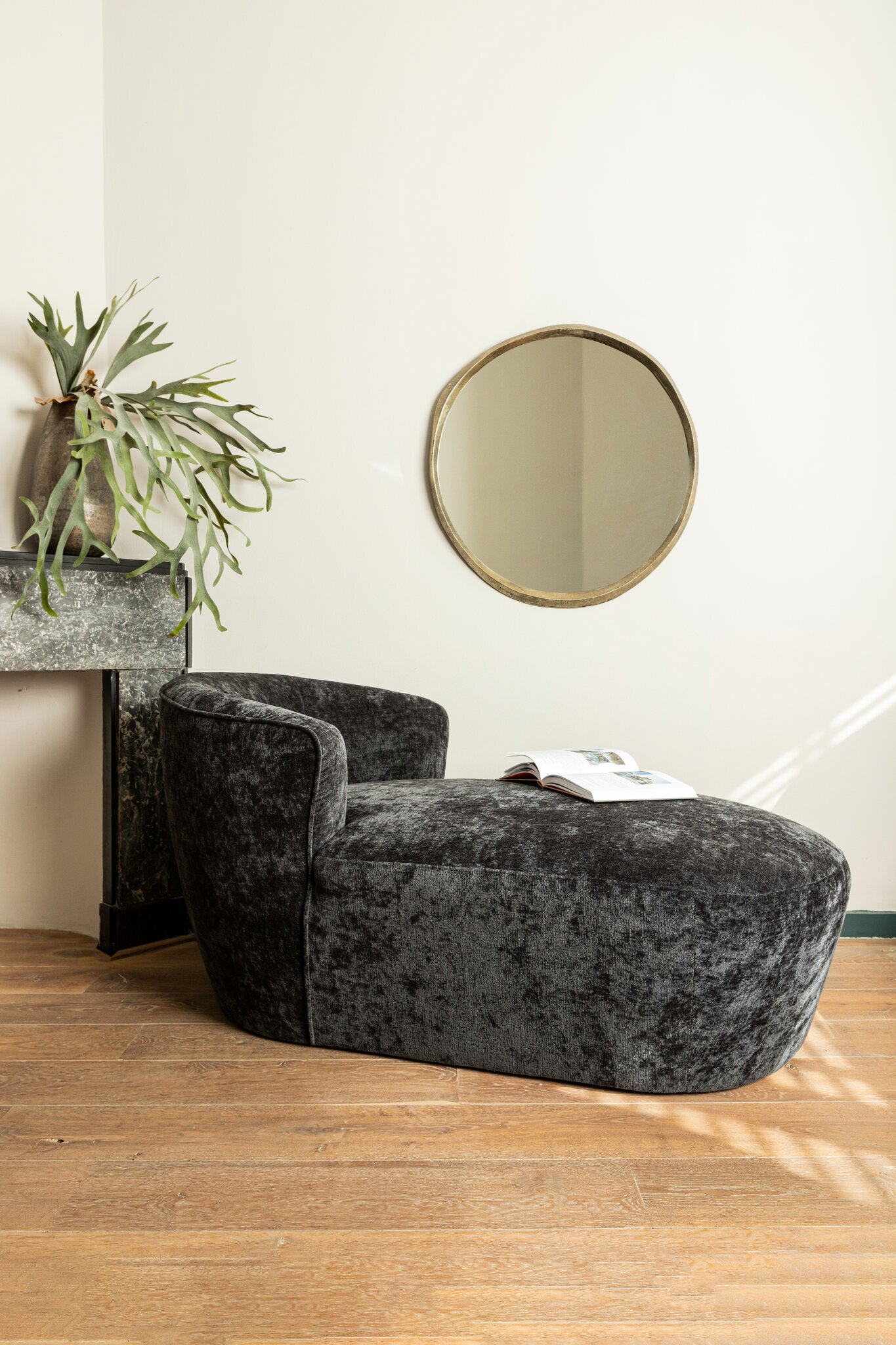 Spiegel Limera Brass Alu Round Irregular Border S