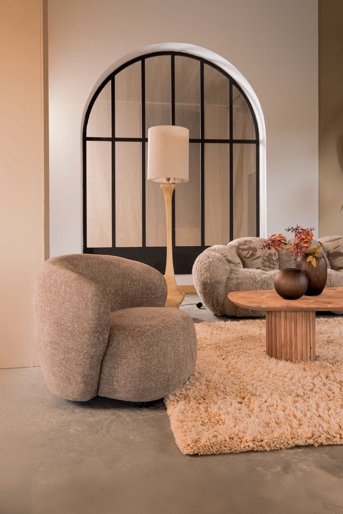 Aphrodite Taupe Fauteuil Legacy 3 Mink Fabric