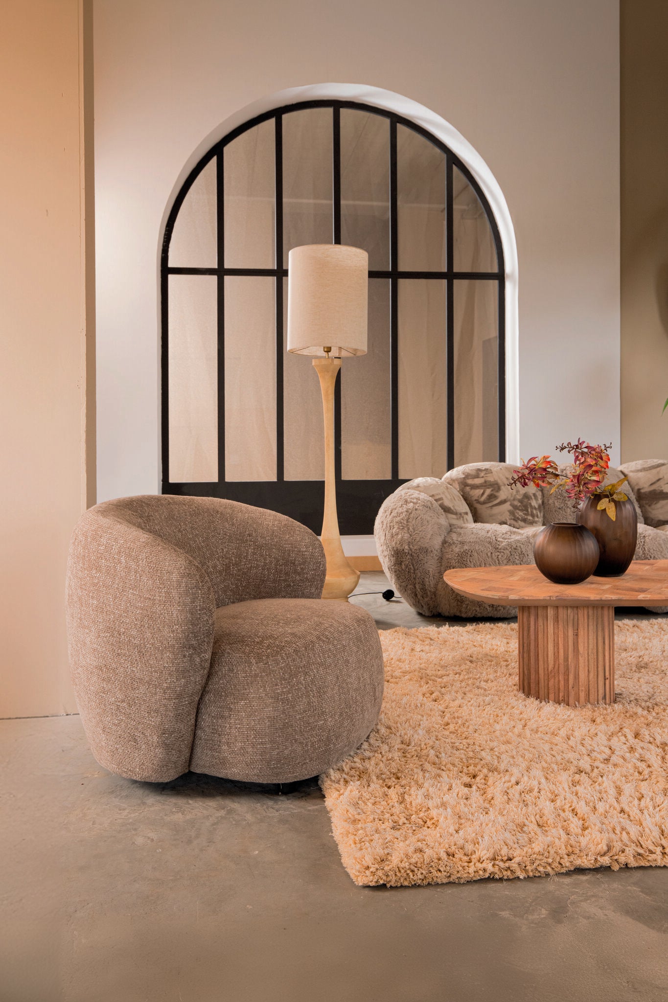 Aphrodite Taupe Fauteuil Legacy 3 Mink Fabric