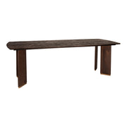 EettafelLiber Brown Mango Wood 200cm Gold Leg