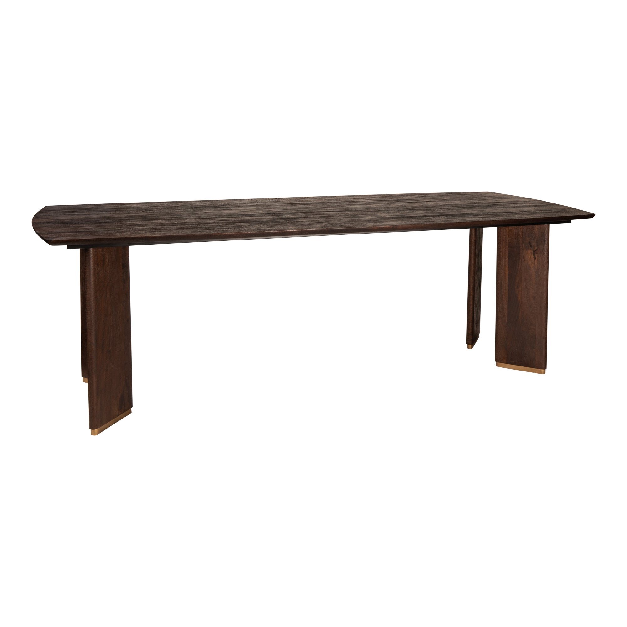 EettafelLiber Brown Mango Wood 200cm Gold Leg