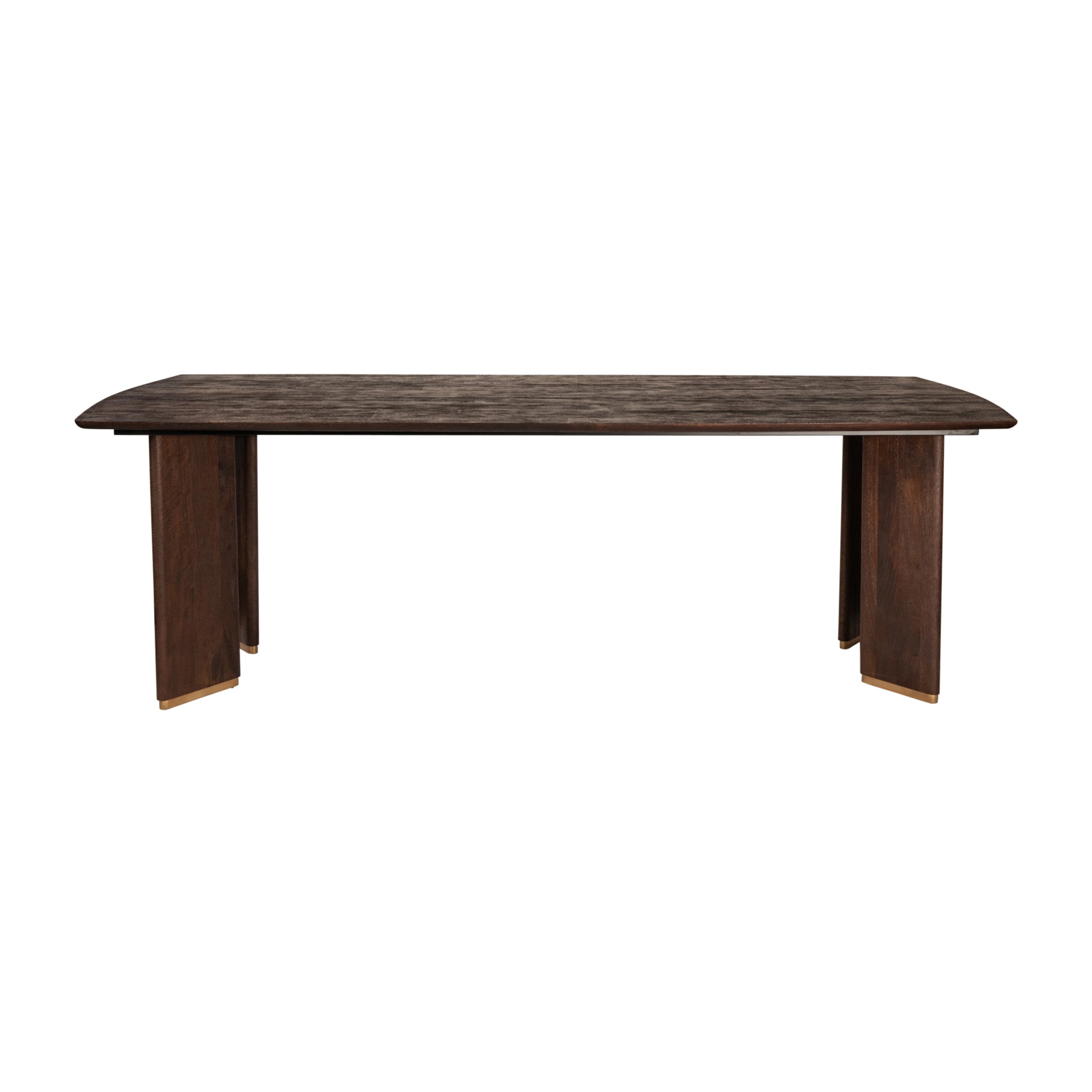 EettafelLiber Brown Mango Wood 200cm Gold Leg