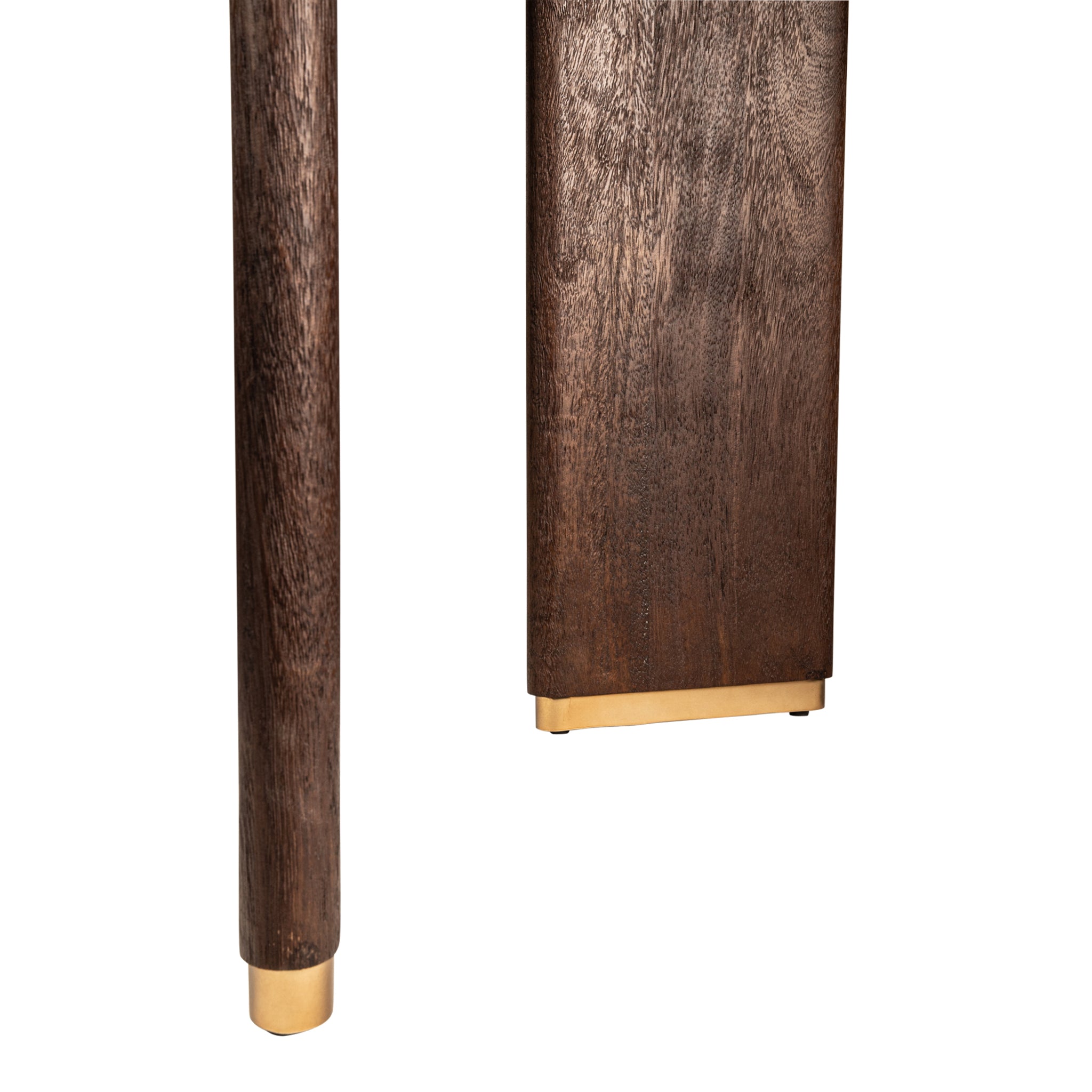 EettafelLiber Brown Mango Wood 200cm Gold Leg