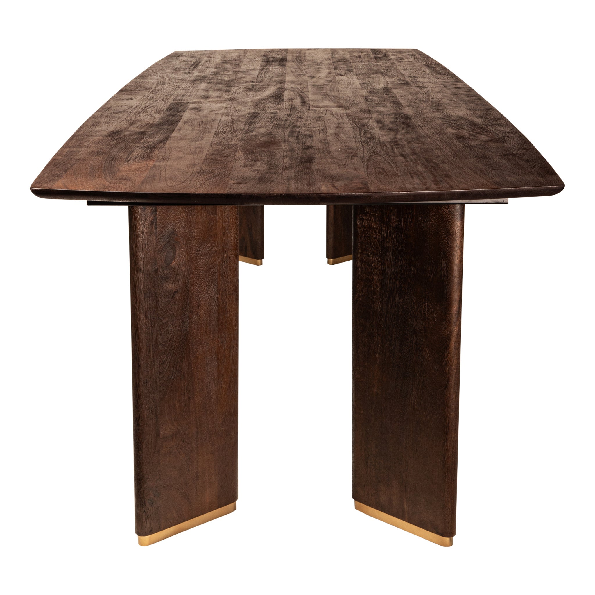 Eettafel Liber Brown Mango Wood 240cm Gold Leg