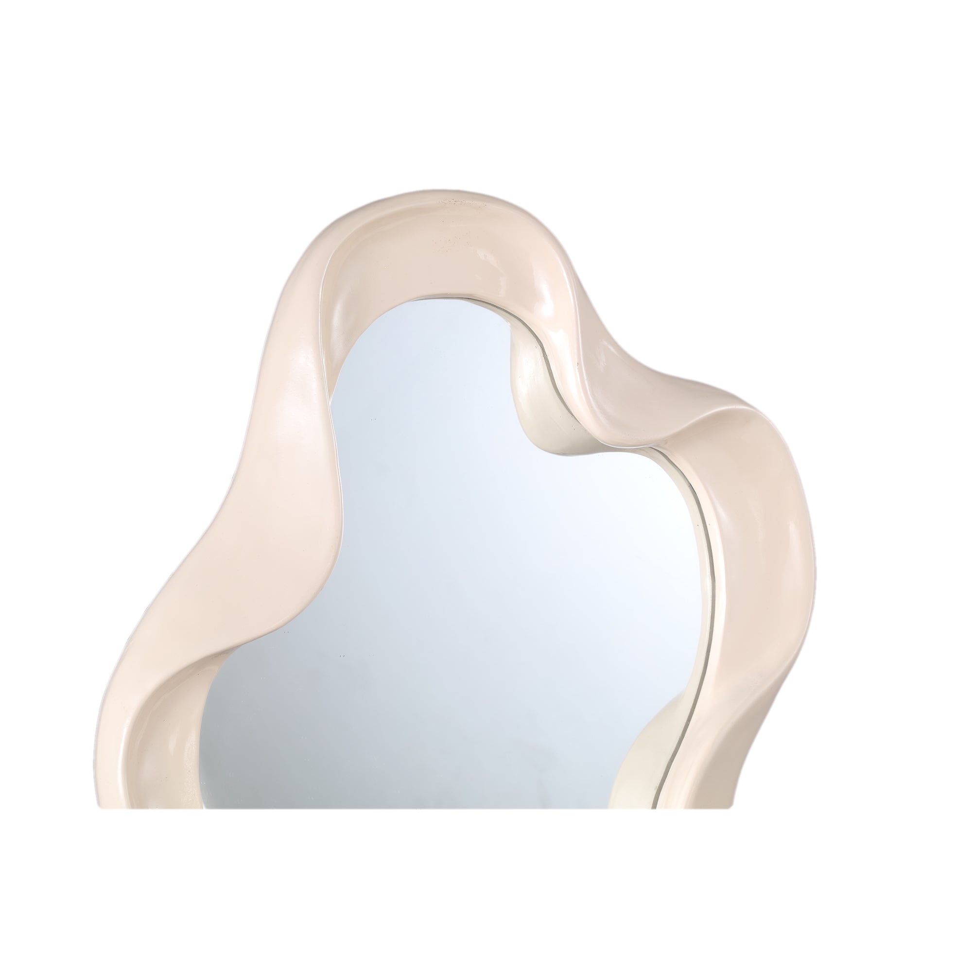 Spiegel Hannah Cream Poly Organic Shaped Shiny L