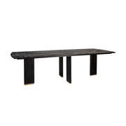 Eettafel Liber Black Mango Wood 240cm Gold Leg